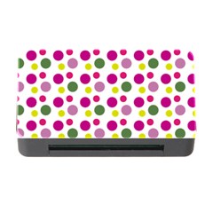 Polka Dot Purple Green Yellow Memory Card Reader With Cf