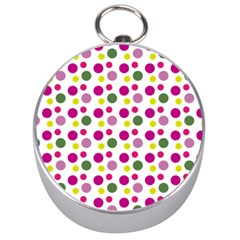 Polka Dot Purple Green Yellow Silver Compasses by Mariart