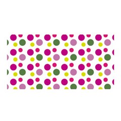 Polka Dot Purple Green Yellow Satin Wrap by Mariart