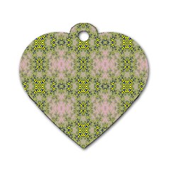 Digital Computer Graphic Seamless Wallpaper Dog Tag Heart (one Side) by Simbadda