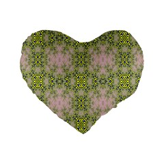 Digital Computer Graphic Seamless Wallpaper Standard 16  Premium Heart Shape Cushions by Simbadda