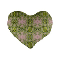 Digital Computer Graphic Seamless Wallpaper Standard 16  Premium Flano Heart Shape Cushions by Simbadda