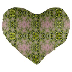 Digital Computer Graphic Seamless Wallpaper Large 19  Premium Flano Heart Shape Cushions by Simbadda