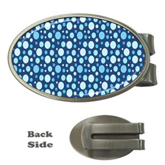 Polka Dot Blue Money Clips (oval) 