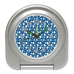 Polka Dot Blue Travel Alarm Clocks by Mariart