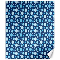 Polka Dot Blue Canvas 8  X 10  by Mariart