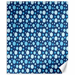 Polka Dot Blue Canvas 20  X 24   by Mariart