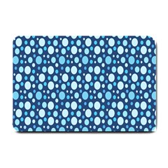 Polka Dot Blue Small Doormat  by Mariart