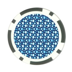 Polka Dot Blue Poker Chip Card Guard by Mariart