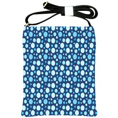 Polka Dot Blue Shoulder Sling Bags by Mariart