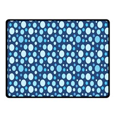 Polka Dot Blue Fleece Blanket (small) by Mariart