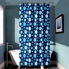 Polka Dot Blue Shower Curtain 36  X 72  (stall)  by Mariart