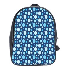 Polka Dot Blue School Bags (xl)  by Mariart