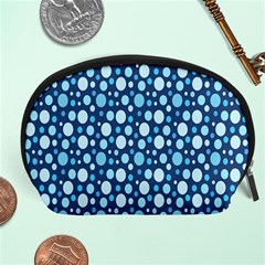 Polka Dot Blue Accessory Pouches (large)  by Mariart