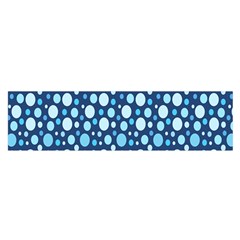 Polka Dot Blue Satin Scarf (oblong) by Mariart