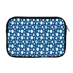 Polka Dot Blue Apple Macbook Pro 17  Zipper Case by Mariart