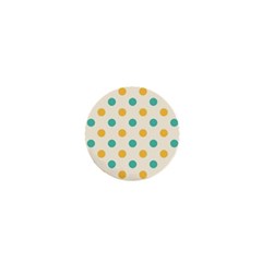 Polka Dot Yellow Green Blue 1  Mini Buttons