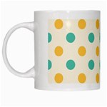 Polka Dot Yellow Green Blue White Mugs Left