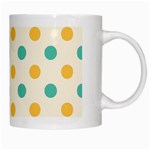 Polka Dot Yellow Green Blue White Mugs Right