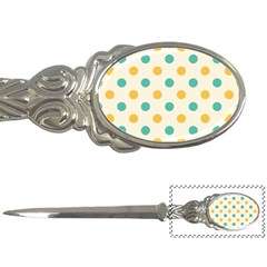 Polka Dot Yellow Green Blue Letter Openers by Mariart