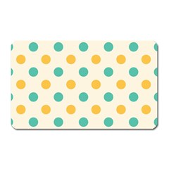 Polka Dot Yellow Green Blue Magnet (rectangular) by Mariart