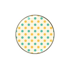 Polka Dot Yellow Green Blue Hat Clip Ball Marker (4 Pack) by Mariart