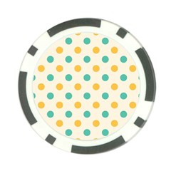 Polka Dot Yellow Green Blue Poker Chip Card Guard by Mariart