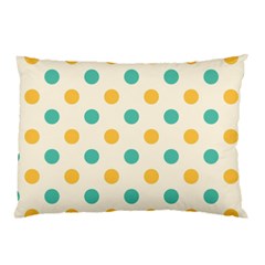 Polka Dot Yellow Green Blue Pillow Case by Mariart