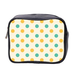 Polka Dot Yellow Green Blue Mini Toiletries Bag 2-side by Mariart