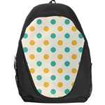 Polka Dot Yellow Green Blue Backpack Bag Front