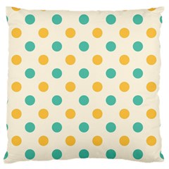 Polka Dot Yellow Green Blue Standard Flano Cushion Case (one Side) by Mariart