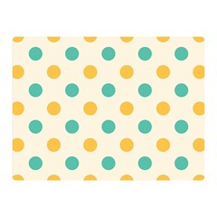 Polka Dot Yellow Green Blue Double Sided Flano Blanket (mini)  by Mariart