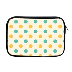 Polka Dot Yellow Green Blue Apple Macbook Pro 17  Zipper Case by Mariart