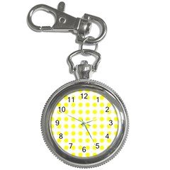 Polka Dot Yellow White Key Chain Watches by Mariart