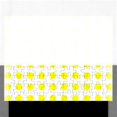 Polka Dot Yellow White Rectangular Jigsaw Puzzl by Mariart