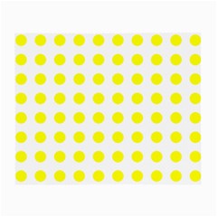 Polka Dot Yellow White Small Glasses Cloth by Mariart