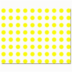 Polka Dot Yellow White Mini Button Earrings by Mariart