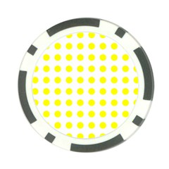 Polka Dot Yellow White Poker Chip Card Guard by Mariart