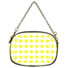 Polka Dot Yellow White Chain Purses (one Side)  by Mariart