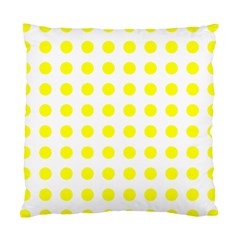 Polka Dot Yellow White Standard Cushion Case (two Sides) by Mariart