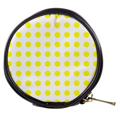 Polka Dot Yellow White Mini Makeup Bags by Mariart