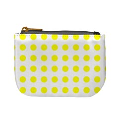 Polka Dot Yellow White Mini Coin Purses by Mariart