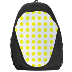 Polka Dot Yellow White Backpack Bag by Mariart