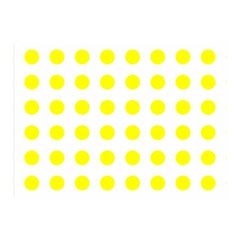 Polka Dot Yellow White Double Sided Flano Blanket (mini)  by Mariart