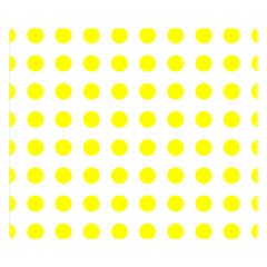 Polka Dot Yellow White Double Sided Flano Blanket (small)  by Mariart