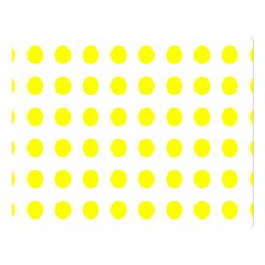 Polka Dot Yellow White Double Sided Flano Blanket (large)  by Mariart