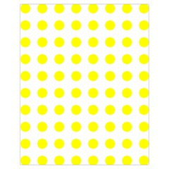 Polka Dot Yellow White Drawstring Bag (small) by Mariart