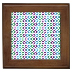 Polka Dot Like Circle Purple Blue Green Framed Tiles by Mariart