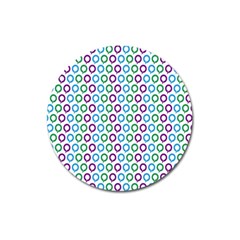 Polka Dot Like Circle Purple Blue Green Magnet 3  (round) by Mariart