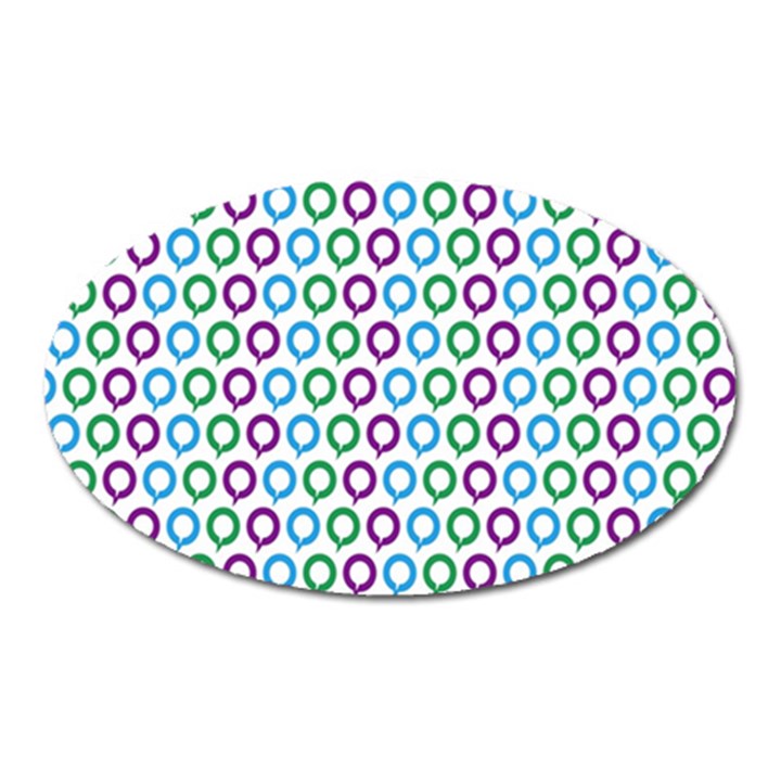 Polka Dot Like Circle Purple Blue Green Oval Magnet